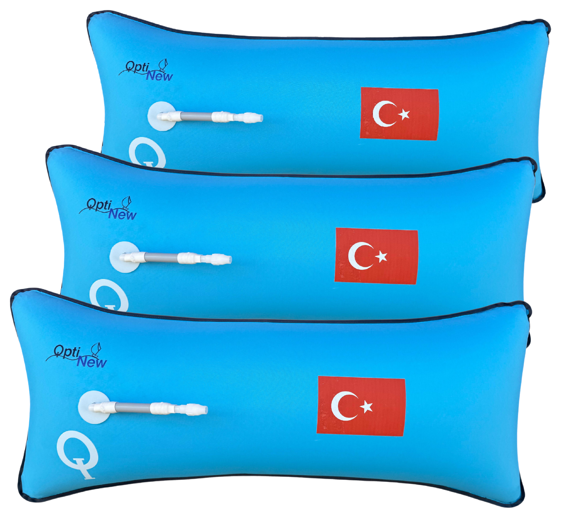 3'lü Set Hava Tankı Ülke Bayraklı Turkuaz (Customized 3 Bouncy Bag Set) 1304