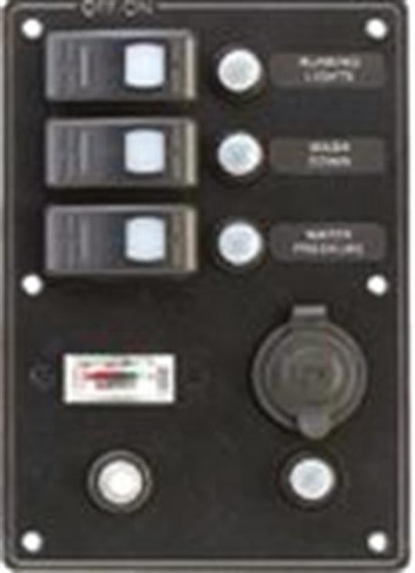 3'lü Çakmaklı Ve Ampermetreli Sigorta paneli